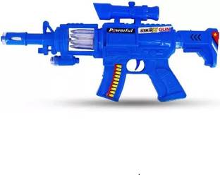 White Devil Strike Toy Gun with Sound, Laser Light and LED Lights for Kids Guns & Darts