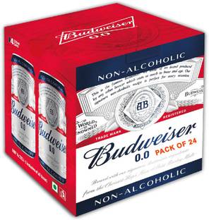 Budweiser 0.0 NON-ALCOHOLIC TIN PACK OF 24 Tin