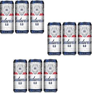 Budweiser 0.0 NON-ALCOHOLIC TIN PACK OF 9 Tin