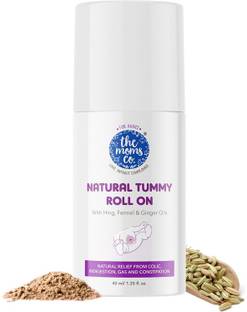 The Moms Co. Natural Tummy Roll On l Eases Stomach Pain l Relief Indigestion & Constipation l Hing & Fennel Oil
