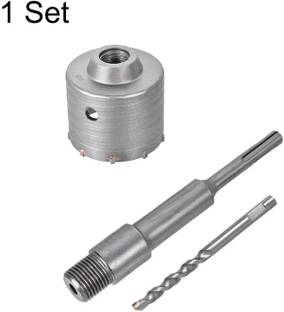 uptotoolsak Hole Drill Bit 75mm Concrete Cement Stone Hole Saw Cutter 150mm Drilling Depth Round Shank with Connecting Rod Drill f