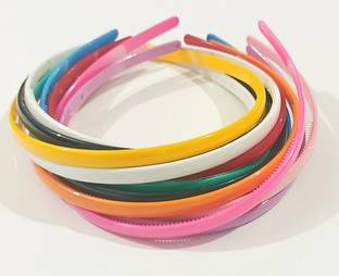 Anna Stella MulticolorPlastic Hairband For girl And Women Pack Of 12 Hair Band