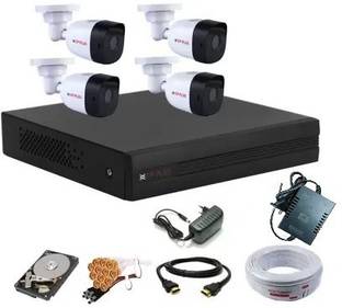 CP PLUS 4-Channel HD DVR 1080p 1Pcs, Outdoor Camera 2.4 MP 4Pcs,1 TB HDD, Full combo set Security Camera