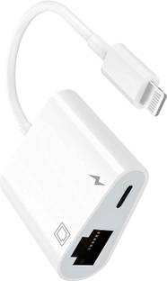 microware Ethernet adapter for Lightning with charging , support only iOS 12.0 and above, Lan Adapter