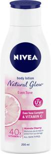 NIVEA Body Lotion, Natural Glow, Even Tone, UV Protect & 40x Vitamin C
