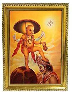 Om Pooja Shop Wood Table Photo Frame
