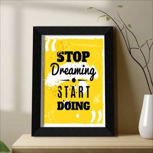 saf Motivational quotes UV textured Wall Painting with Frame Digital Reprint 14 inch x 11 inch Painting