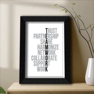 saf Motivational quotes UV textured Wall Painting with Frame Digital Reprint 14 inch x 11 inch Painting