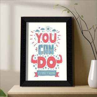 saf Motivational quotes UV textured Wall Painting with Frame Digital Reprint 14 inch x 11 inch Painting