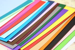 SHARMA BUSINESS Origami Mix Color Sheets For Origami Project School Set of 50 Size 28x21 CM Plain A4 70 gsm Origami Paper