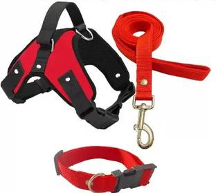 Hundur Store Harness With Strong Holder to Lift Chokefree Comfort Dog Harness+Leash+collar Dog Harness & Leash