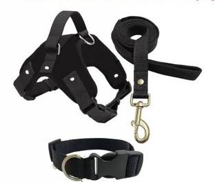 Hundur Store Harness With Strong Holder to Lift Chokefree Comfort Dog Harness+Leash+collar Dog Harness & Leash