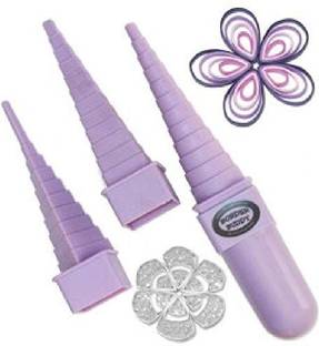 DEZIINE 4pcs Paper Craft Triangl Circle and Interchangeable Handle Quilling Creation