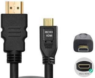 GIPTIP HDMI Cable 1 m Micro HDMI to HDMI Cable 1080p 4K Resolution High Speed (Cannot use with Mobile)