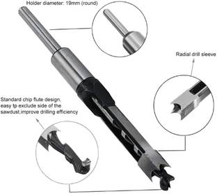 uptoak 8mm Chisel Bit Woodworking Square Hole Drill Bits Woodworker Power Tools for Construction Installation Renovation Decoration Industry
