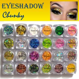 VOZWA Holographic Chunky Glitter Eyeshadow 24 color 36 g