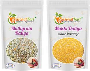 Seasonal Kart Combo of Organic Multigrain Dalia & Makki Daliya| 200 Grams Each| Corn