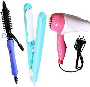 WILLA Mini straightner ,curler16b, dryer 1000w Combo (PACK OF 3 IN 1 COMBO ) Hair Dryer