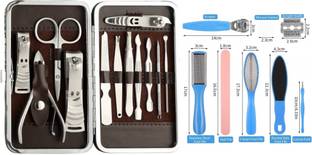 Rsentera 12 in 1 Stainless Steel Manicure & 6 Pedicure Set Hard Case