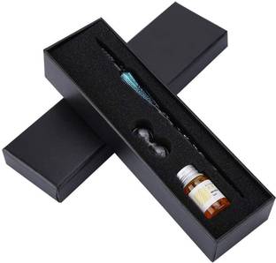 PINDIA Jellyfish Glass Dip Pen Ink Set With Penholder For Writing Signature Calligraphy