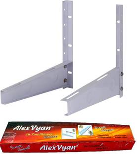 AlexVyan German Certified New Split AC Air Conditioner Outdoor Unit Wall Mounting Bracket Stand for 1 Ton, 1.1 Ton, 1.2 Ton, 1.5 Ton, 2 Ton Hitachi Voltas, LLoyd, Whirlpool, Carrier, Videocon, Daikin, Mitsubishi, LG, Samsung, Kenstar, Blue Star, Godrej, BPL, Onida, Sensui, Mitashi AC outdoor units- Iron Powder Coated 47CMx46CM Shelf Bracket