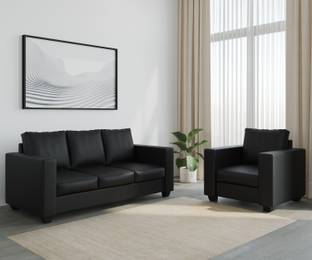 WESTIDO Leatherette 3 + 1 Sofa Set