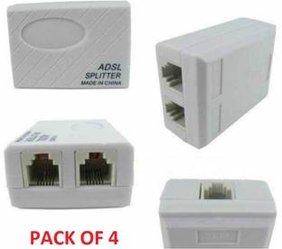 TEQGO Splitter/ADSL Filter/DSL Filter RJ11 for Landline Telephone and Broadband Modem Box Wire Connector