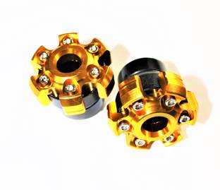acube mart Anti Crash Pad, Wheel Front Fork Frame Slider universal for bike 2pc golden Bike Crash Guard