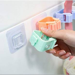 Molzo Multicolor Plastic Broom Holder