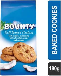 BOUNTY Soft Baked Cookies Cotaining Milk Chocolate Drops and Coconut (IMPORTED FROM UK) Cookies Biscuit