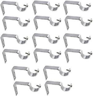 LEEZEN Architectural Hardware Silver Rod Rail Bracket Metal