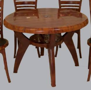 AAMROSE Plastic 4 Seater Dining Table