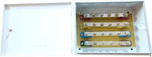 DeHMY electric busbar chamber box 63Amp,415 volt (Heavy Duty,Metal,Grey) Distribution Board
