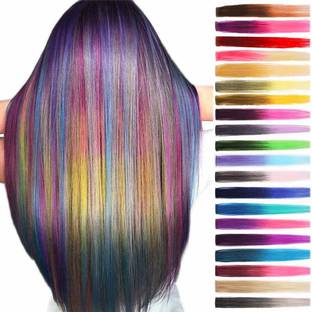 TBC Colored Clip in  Extension & Wig Long Straight Rainbow Color  Extensions Hair Extension