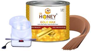 DR.HONEY gold wax 600.15 gram strip stick and heater wax for all skin full body wax Wax
