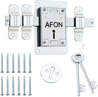 AFON 10 Chal Door Lock with 2 Keys Operated from Both Side of The Door,( S.S FIINSH) Lock