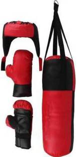 EmmEmm Pvc Material Kids Filled Boxing Kit (3 to 10 Years) With Gloves & Head Guard Boxing Kit