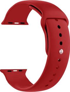 ACM Sliding Watch Strap Silicone Belt for Apple Watch Series 7 Mkhr3hn/A 41mm Red Smart Watch Strap