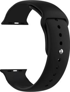 ACM Sliding Watch Strap Silicone Belt for Apple Watch Series 7 Mkhr3hn/A 41mm Black Smart Watch Strap