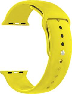 ACM Sliding Watch Strap Belt for Apple Watch Series 7 Mkhr3hn/A 41mm Yellow Smart Watch Strap
