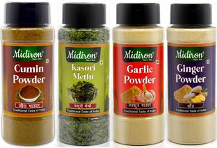 Midiron Cumin Powder, Kasuri Methi, Garlic Powder, Ginger Powder