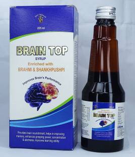 DEE INDIA HERBALS Brain Top Tonic Syrup (225 m) Combo Pack of 2