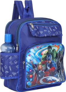 FRUZON Nursery LKG AVENGER School Bag (BLUE Backpack Small Size) Waterproof School Bag