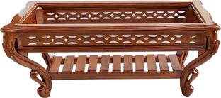 W.S.HANDICRAFTS Wooden Centre Table & Coffee Table (Mirror Less ) Sheesham ( RoseWood ) Solid Wood Coffee Table