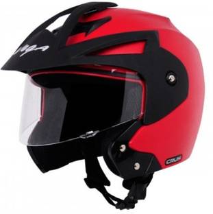VEGA CRUX HI-QUALITY OPEN FACE RED 580 MM SIZE M Motorbike Helmet