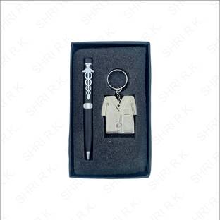 Shri R K Doctor Symbol Keychain & Pen Gift Set