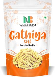 Nature's Bridge Soft Gathiya (Ganthiya) | Namkeen Snacks - 400 Gm