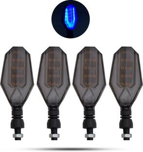 Autofledge Set of 4 Bike Front, Side, Rear SMD U LED Light Indicator Turn Signal Light Headlight Car, Motorbike, Truck, Van LED (12 V, 10 W)