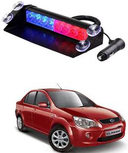 RKPSP 8 LED Red/Blue Waterproof Police Light For Fiesta Classic Fog Lamp Car, Truck, Van LED for Ford (12 V, 55 W)