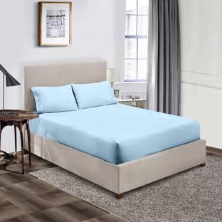 SGI Bedding 1000 TC Cotton Single Solid Fitted (Elastic) Bedsheet